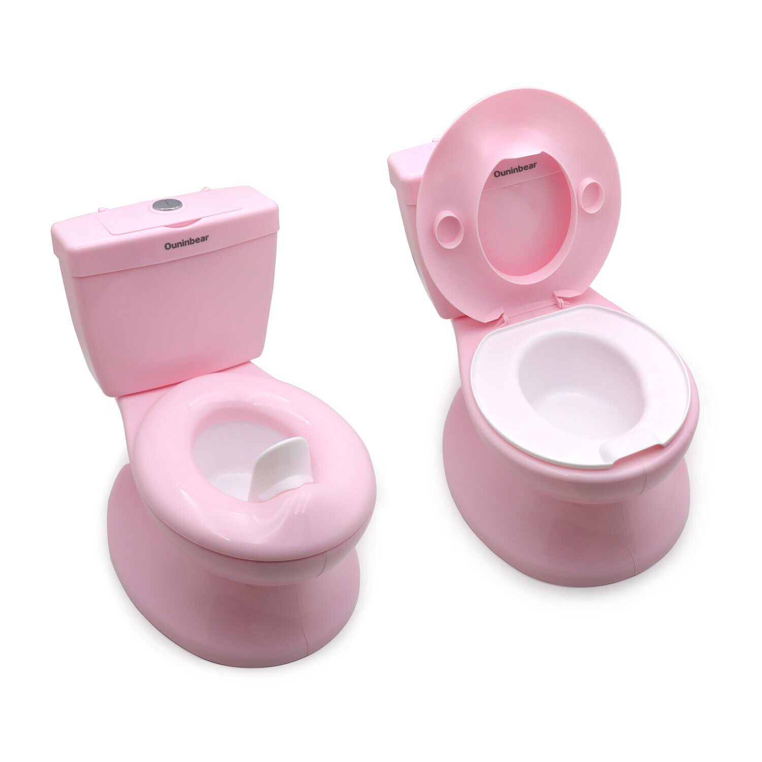 Pink Toddler Potty Training Toilet With Flushing Sound Baby Potty